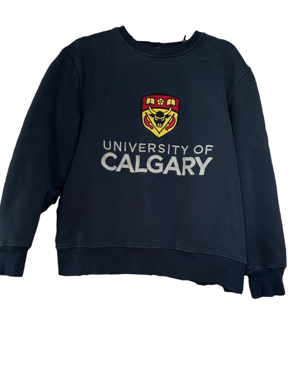 University of Calgary Navy Crewneck Sweatshirt Size M
